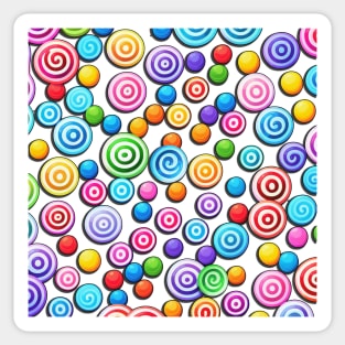 Assorted Candies on White Background (MD23HWN032b) Sticker